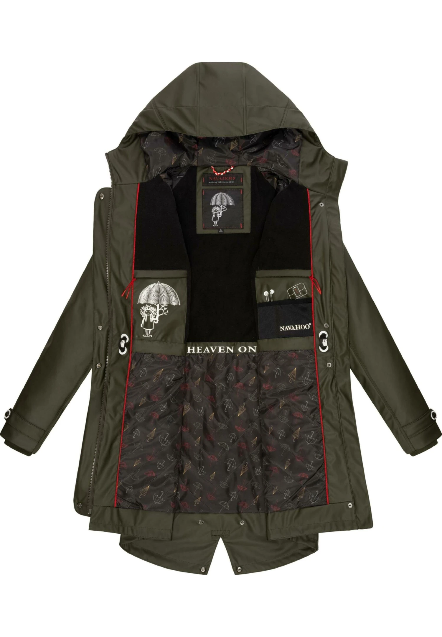Rainy Flower - Parka - Dark Olive