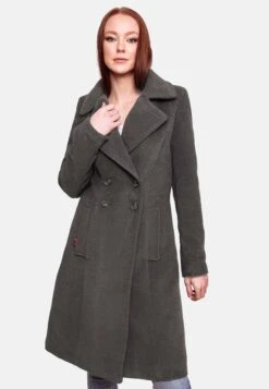 Navahoo Wooly - Halflange Jas - Anthracite