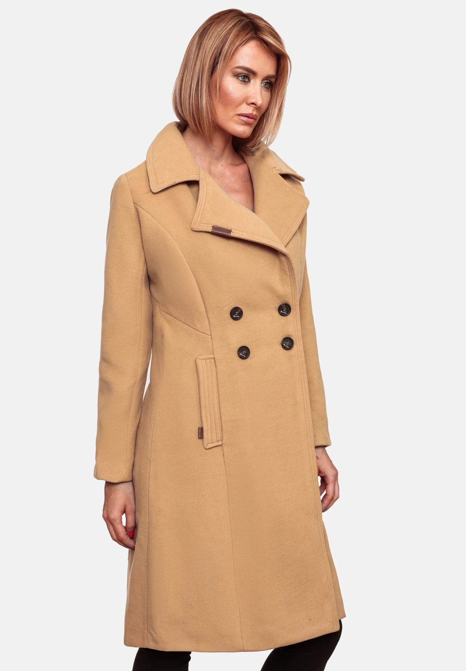 Wooly - Halflange Jas - Camel