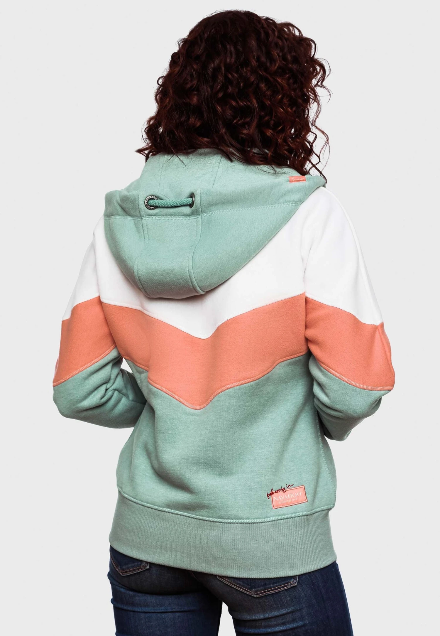 Sweater Met Rits - Dusty Mint Melange
