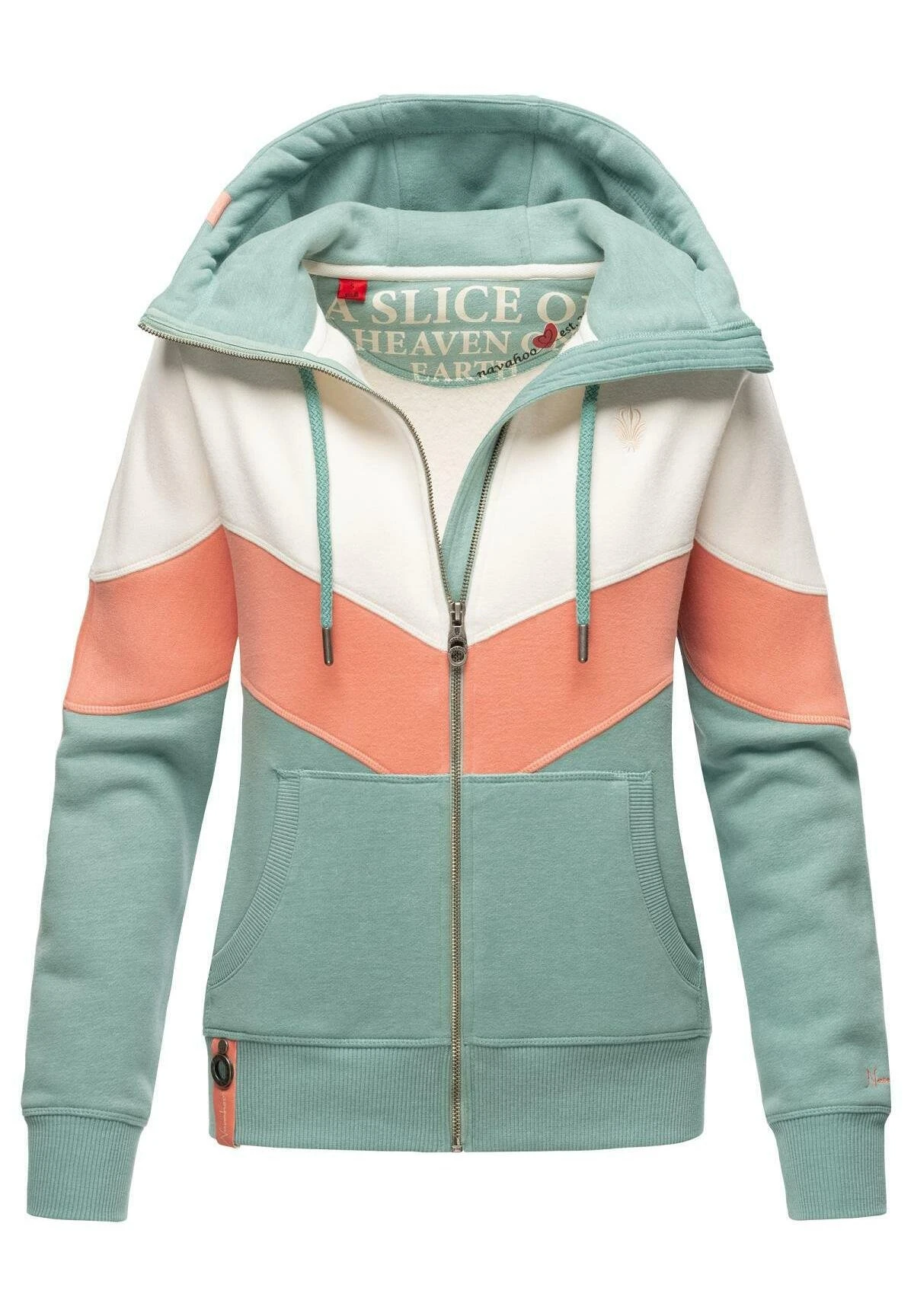 Sweater Met Rits - Dusty Mint Melange
