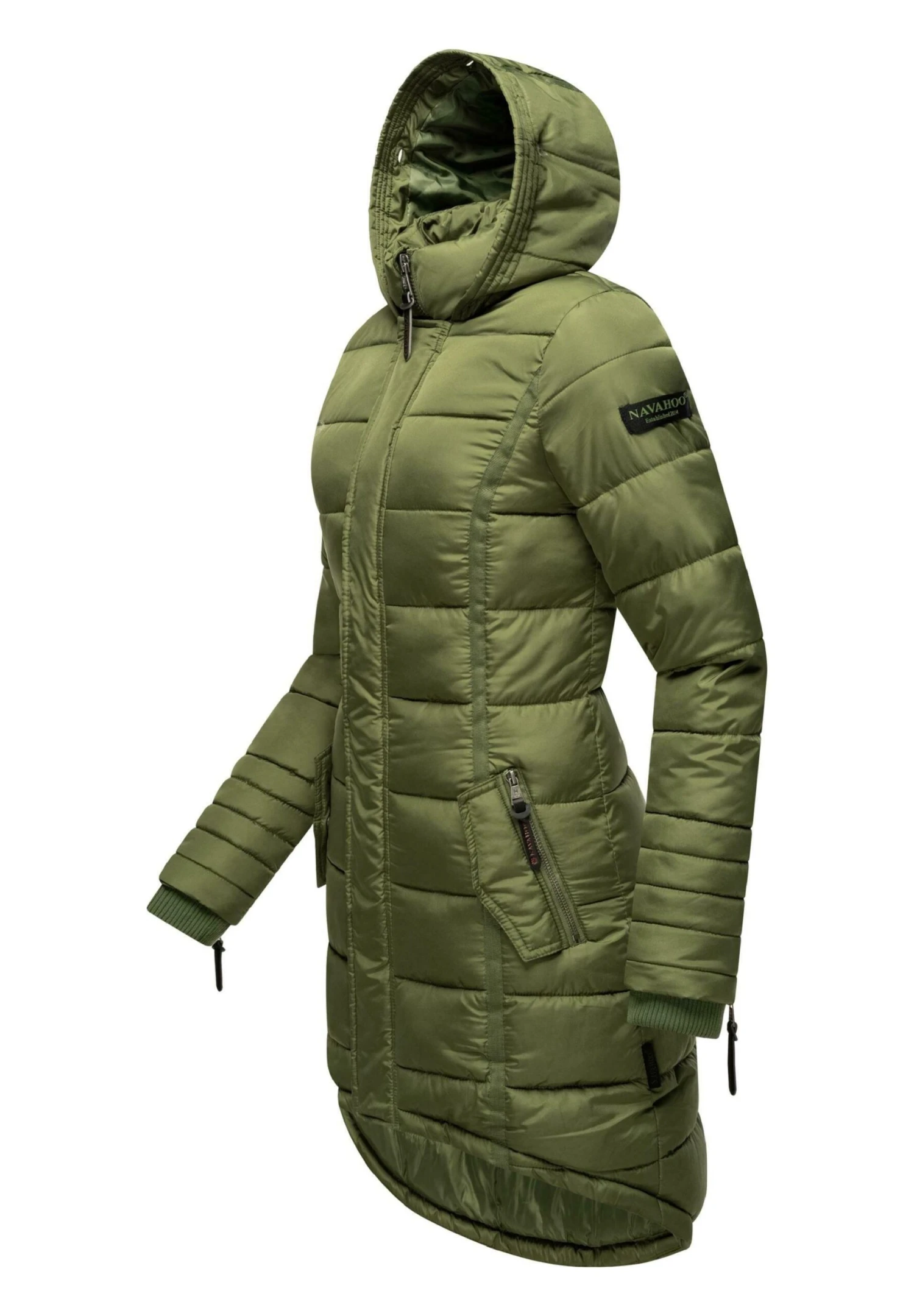 Papaya - Winterjas - Dusty Olive